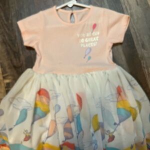 Dr. Seuss Pink and White Balloon Print Dress
